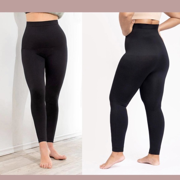 NEW $60‎ Shapermint Empetua [ XL ] High Waisted Shaping Leggings Black - Picture 3 of 13